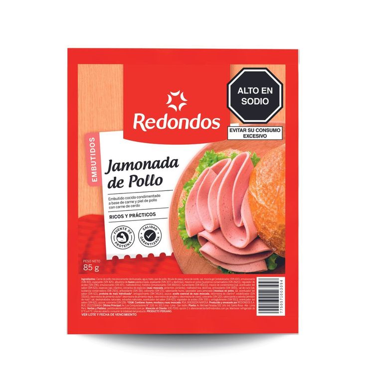Jamonada de Pollo Redondos Empaque 85 g