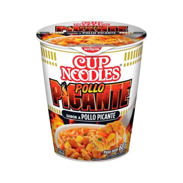 Pasta Precocida Nissin Cup Noodles Pollo Picante Empaque 68 g