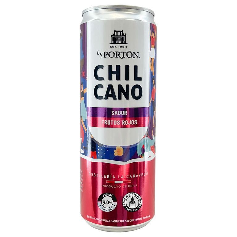 Bebida RTD Porton Chilcano Frutos Rojos Lata 355 mL