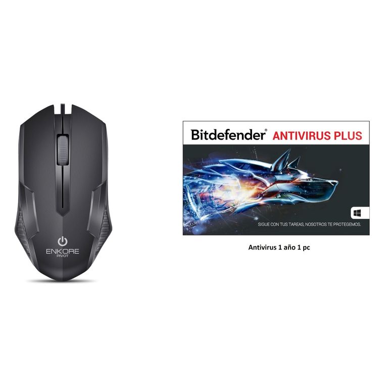 Kit Mouse Al + Av Bitdefender 12 meses 1 Dispositivo