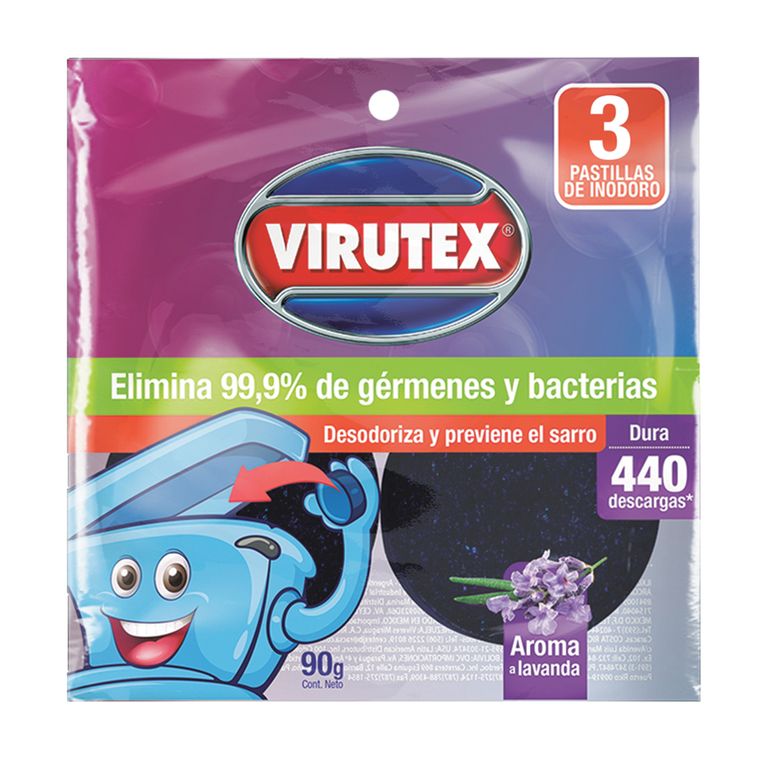 Pastillas para Inodoro Virutex Aroma Lavanda Empaque 3 Und