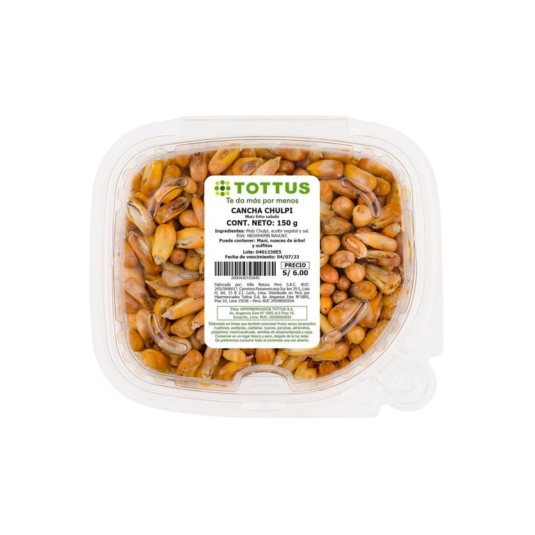 Cancha Chulpi Salada Tottus Envase 150 g