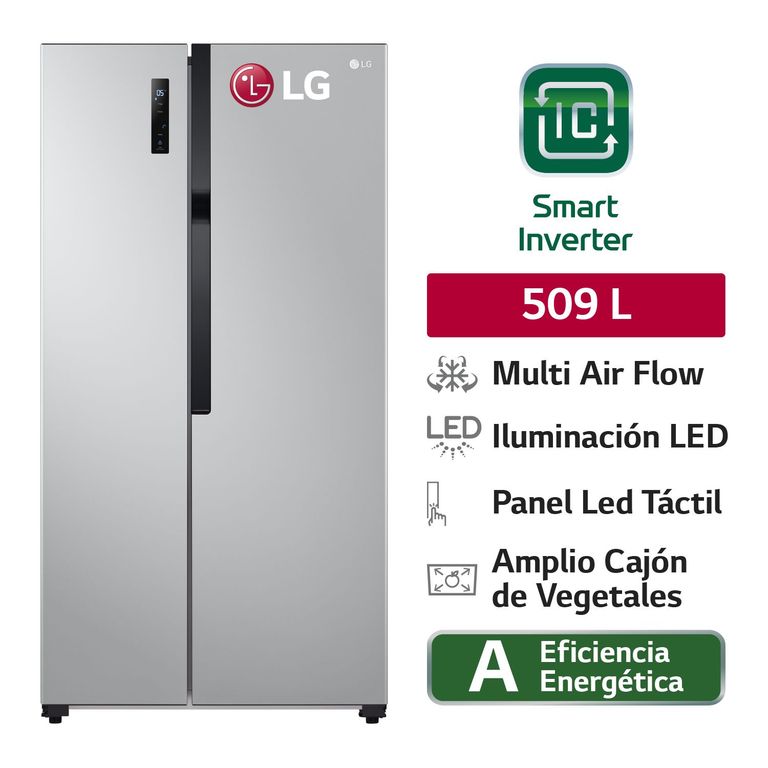 Refrigeradora 508 L Side by Side No Frost Plateada