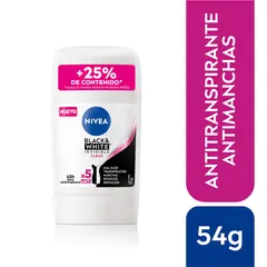 NIVEA - Desodorante Barra Invisible B&W Fem Clear Envase 54 g