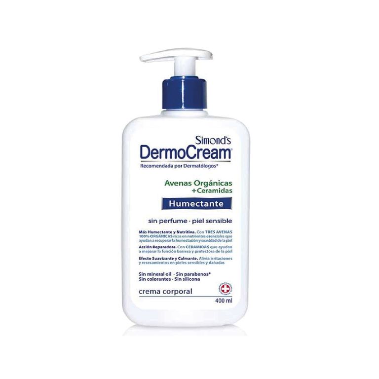 Crema Humectante Simonds Dermocream Avena Envase 400 mL