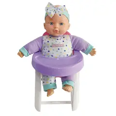 BOSTECITOS - Muñeca de 28 cm con Silla de Comer