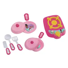 BARBIE - Set de Cocina Barbie con Ollas 8 Pzas