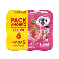 GLORIA - 6PACK YOG PAR DESC.180 GR FRESA