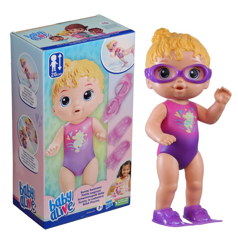 Muñeca Baby Alive Sunny La Nadadora Cabello Rubio