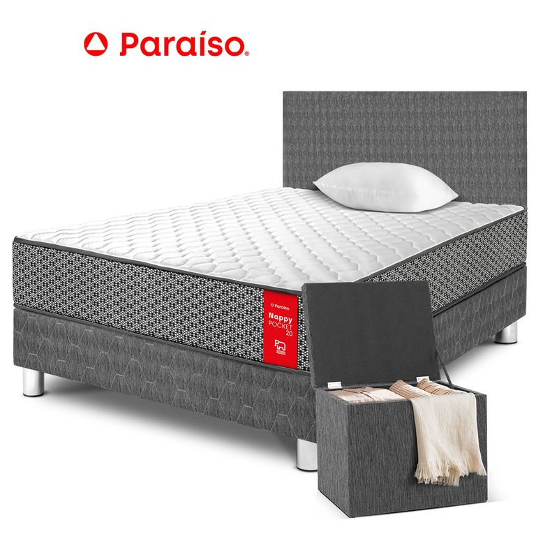 Dormitorio Nappy Pocket 20 1.5 Plazas + Baúl C