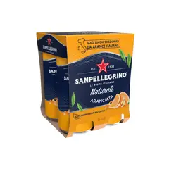 SAN PELLEGRINO - Bebida San Pellegrino Aranciata Naranja Pack 4 Latas 330 mL