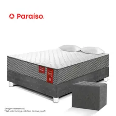 PARAISO - Cama Nappy Pocket 20 2 Plaza + Puff