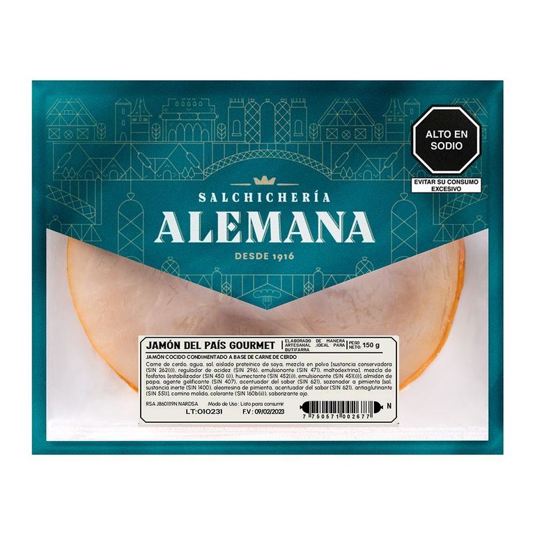 Jamón del País Gourmet Salchichería Alemana Empaque 150 g