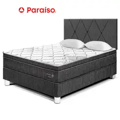 PARAISO - Dormitorio Pocket Star 2 Plazas + Cabecera Loft Charcoal