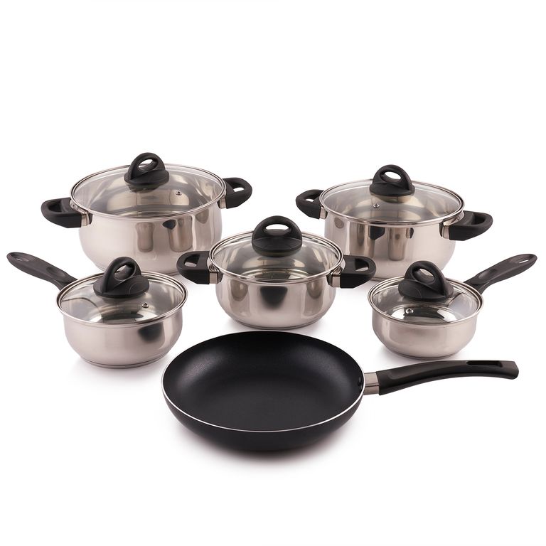 Juego de Ollas 10 Piezas + Sartén 24 cm Antiadherente Casa Joven