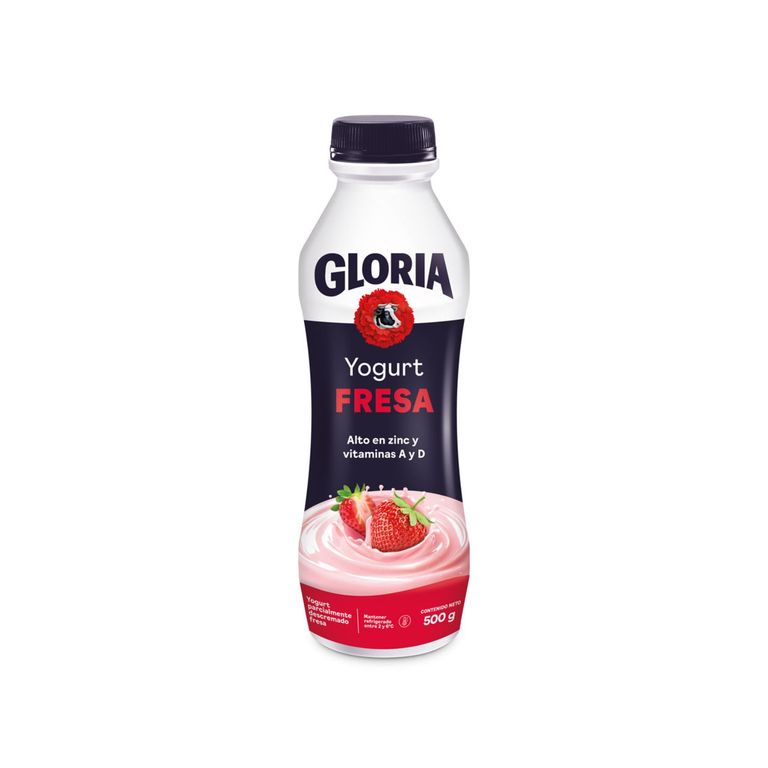 Yogurt Gloria Fresa Botella 500 g