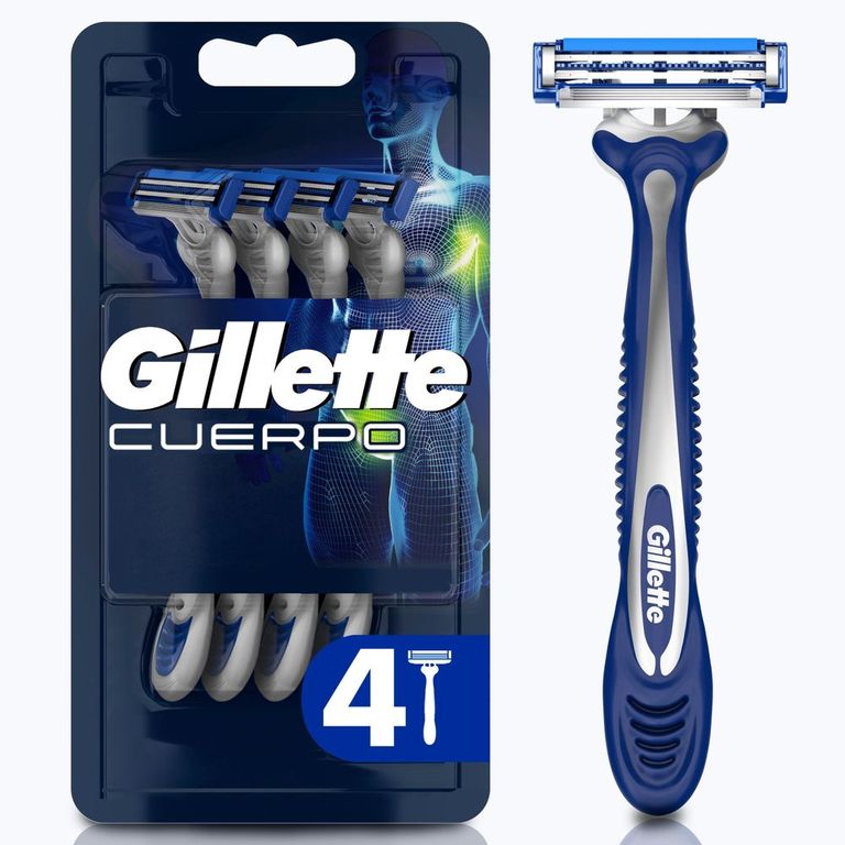 Máquina de Afeitar Gillette Cuerpo Empaque 4 Und