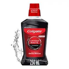 COLGATE - Enjuague Bucal Colgate Luminous White Carbón Botella 250 mL