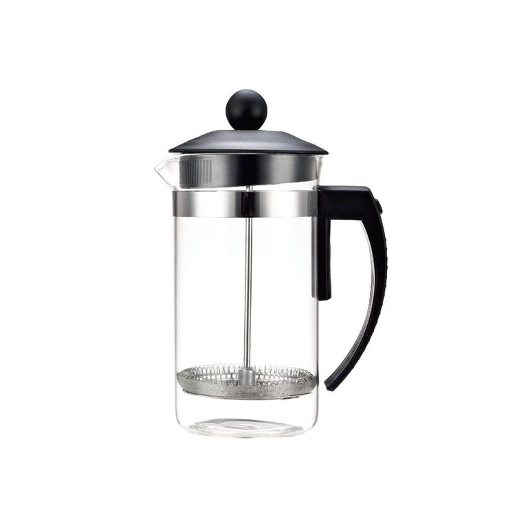 Cafetera Presión 1L Borosilicato Negra Casa Joven