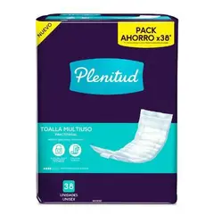 PLENITUD - Toalla Practipañal Incontinencia Leve Unisex Empaque 38 Und