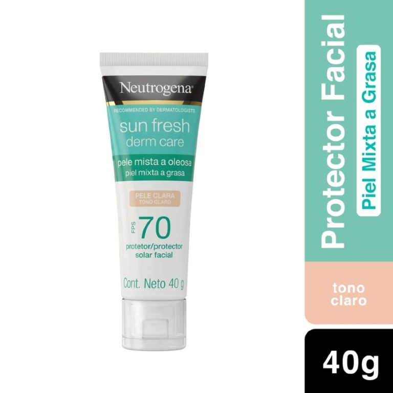 Protector Solar Facial Neutrogena Sun Fresh Piel Clara FPS70 Envase 40 g