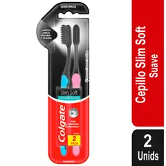 COLGATE - Cepillo Dental Slim Soft Black Pack 2 Und