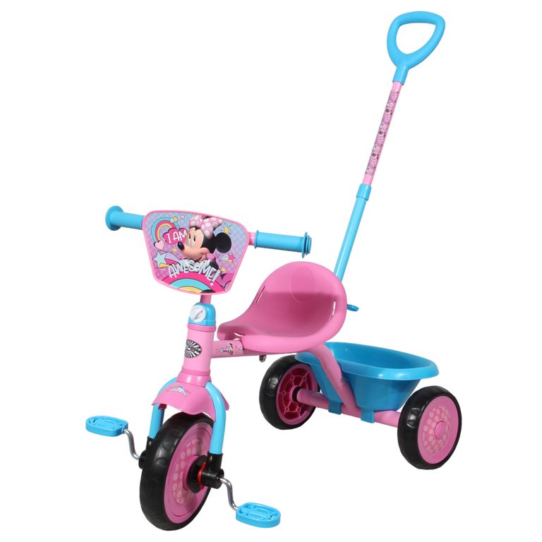 Triciclo para Niñas Minnie con Barra de Empuje