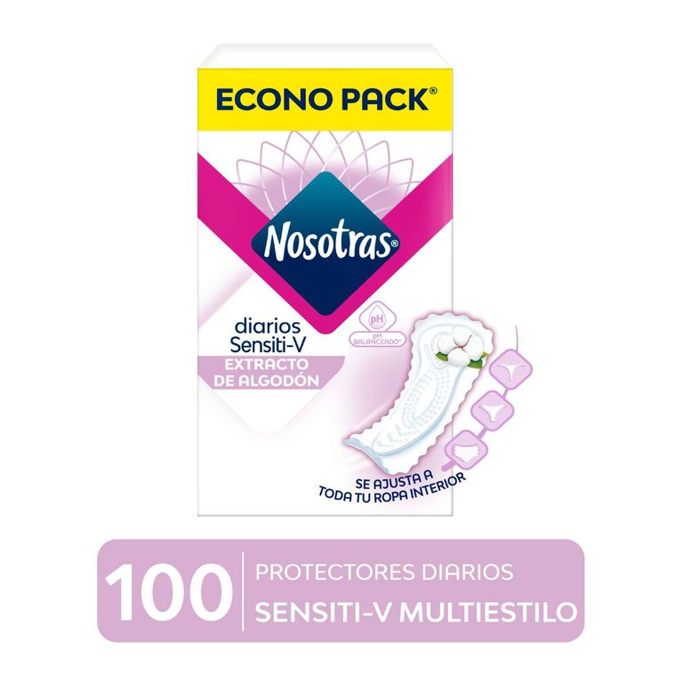 Protectores Multiestilo Nosotras Sensitive Empaque 100 Und