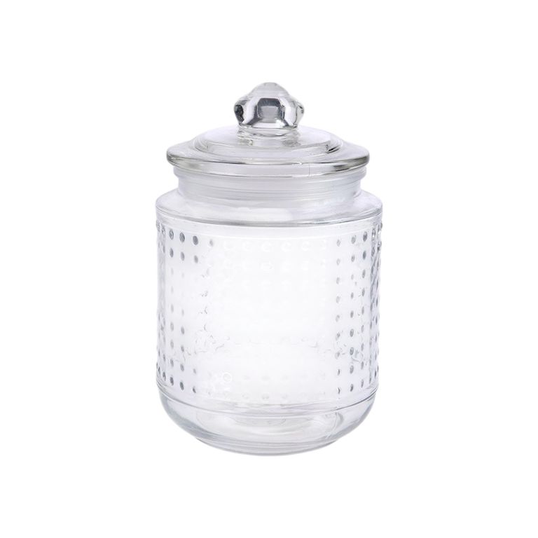 Canister Vidrio Repujado 1250mL Casa Joven