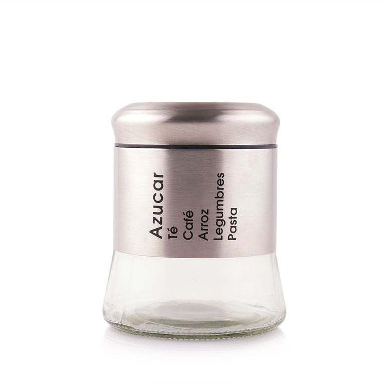 Canister 500mL Vidrio Acero
