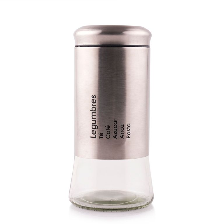 Canister de Vidrio Acero 1200mL Casa Joven
