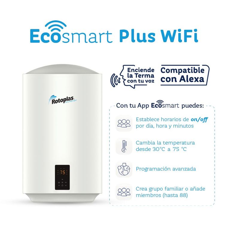 Terma de Acumulación Ecosmart Wifi 50L