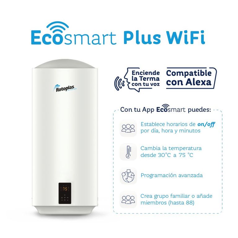 Terma de Acumulación Ecosmart Wifi 80L