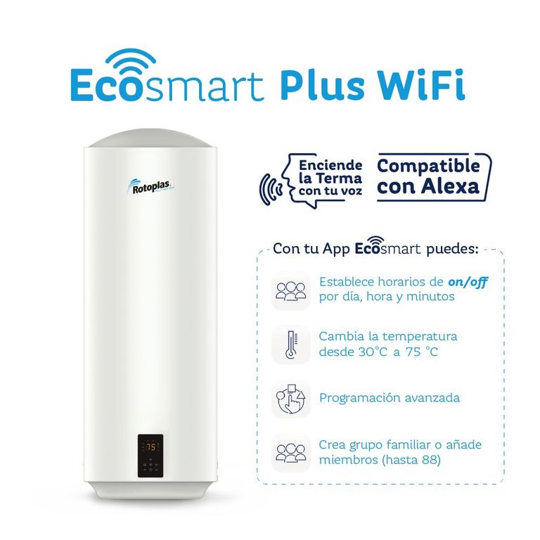 Terma de Acumulación Ecosmart Wifi 100L