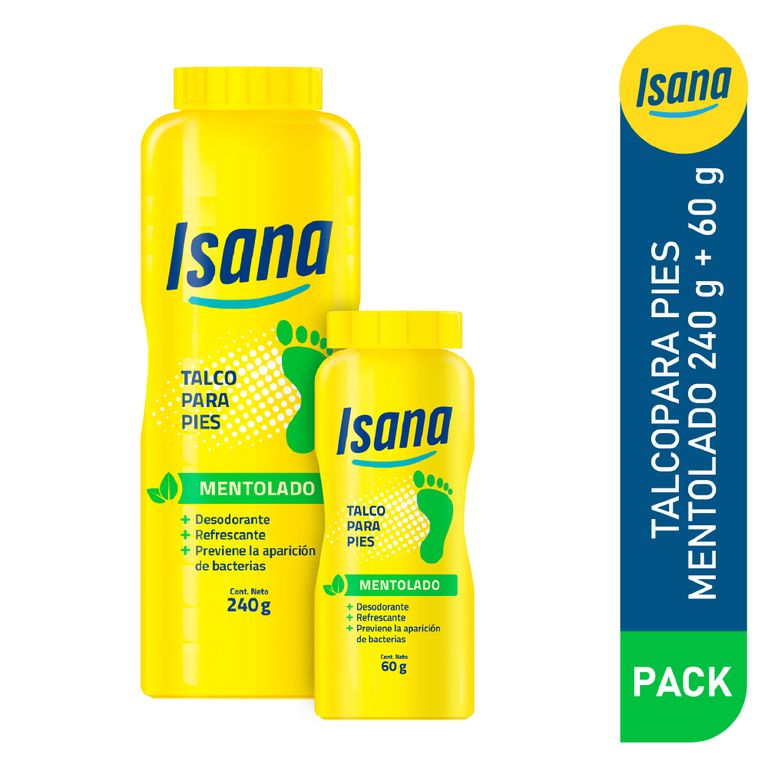Pack Talco Mentolado Isana 240 g + 60 g