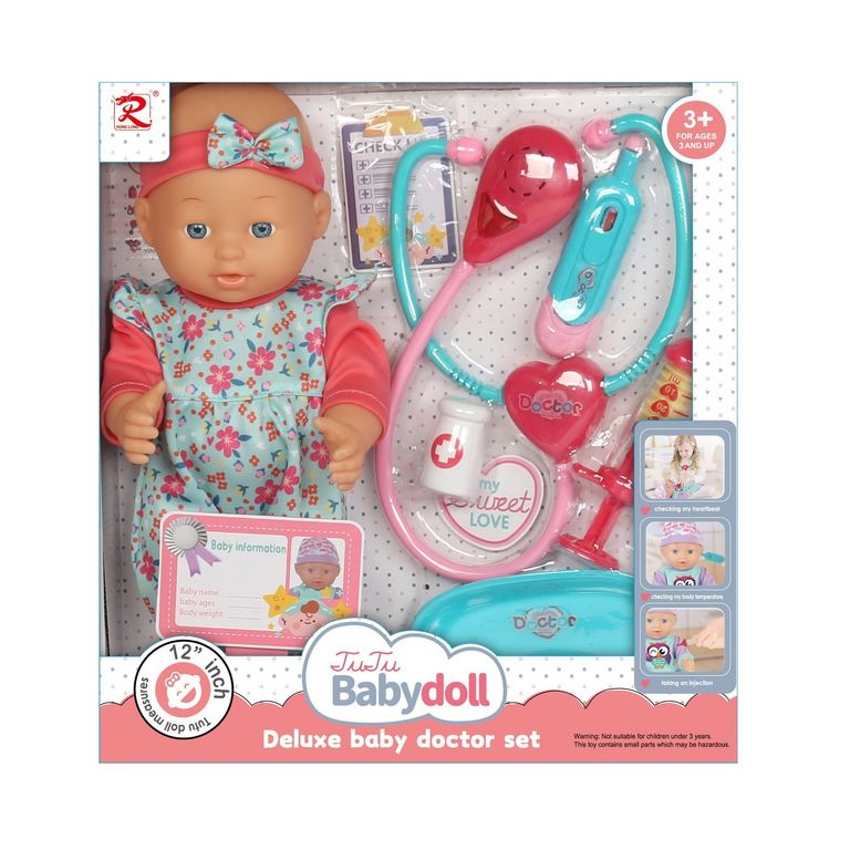 Muñeca Set de Doctor con Sonido 30 cm