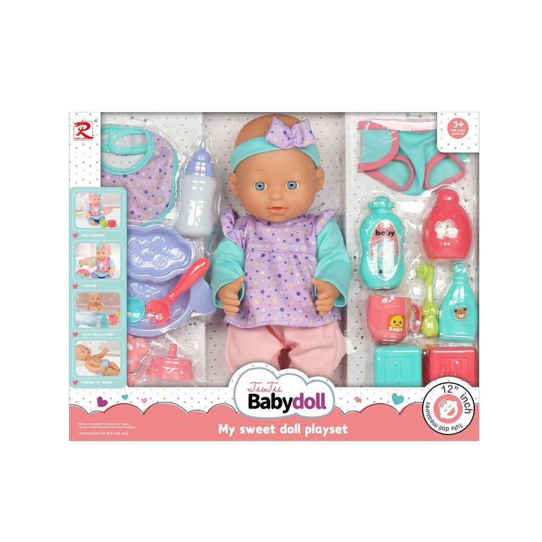 Muñeca con Accesorios y Juguetes 30 cm