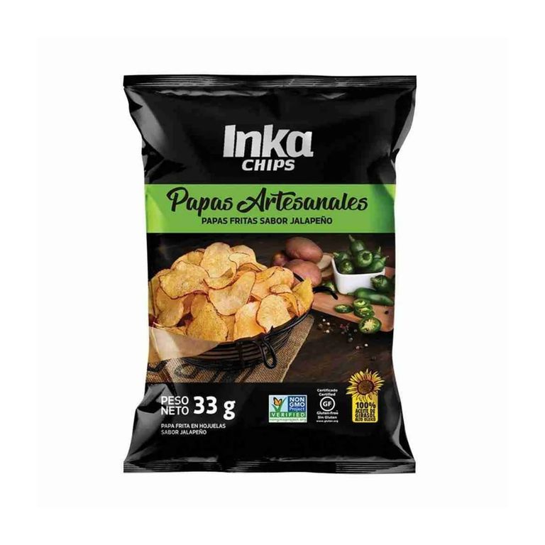 Papa Inka Chips Jalapeño Bolsa 33 g