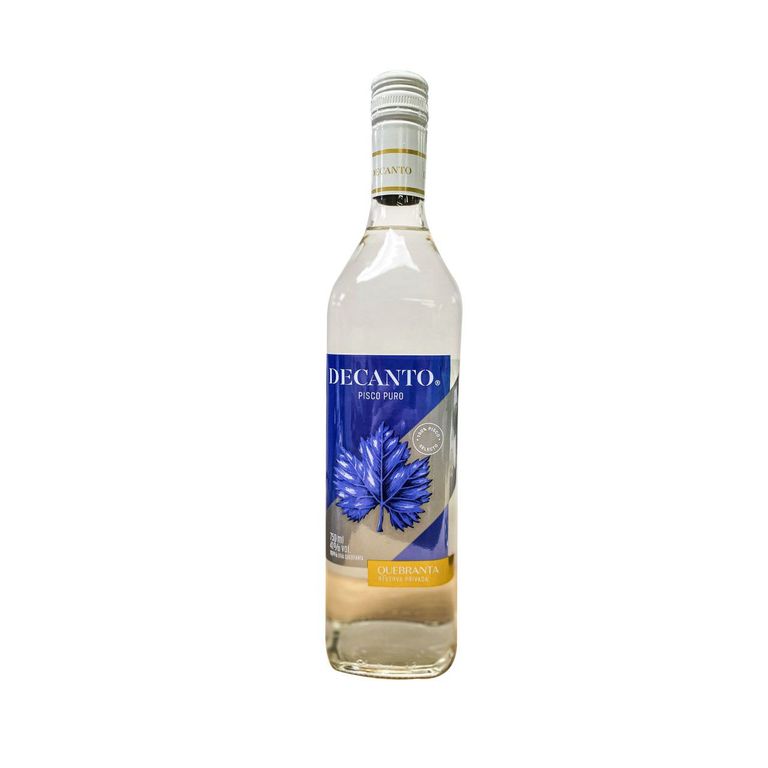 Pisco Puro Quebranta Decanto Botella 750 mL