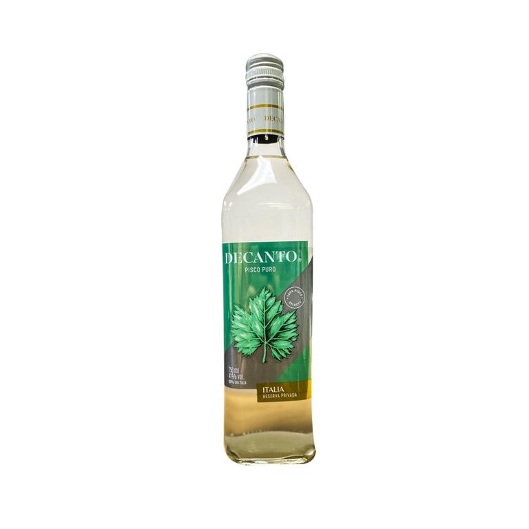 Pisco Puro Quebranta Italia Decanto Botella 750 mL