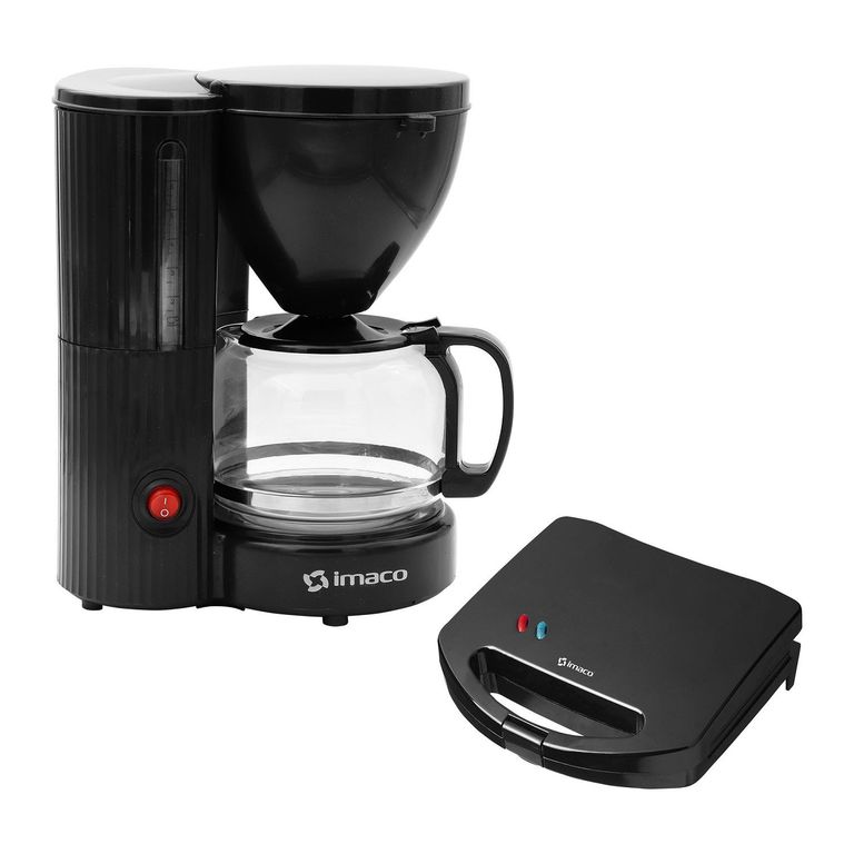 COMBO DUO NEGRO CAFETERA + SANDWICHERA