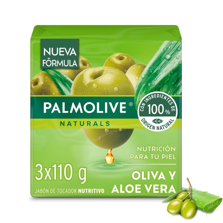 Jabón en Barra Palmolive Aloe Y Oliva Empaque 3 Und 110 g