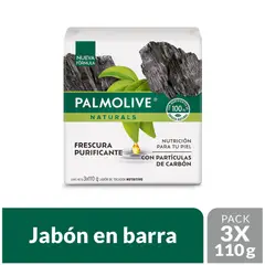 PALMOLIVE - Jabón en Barra Palmolive Carbon 3X110g