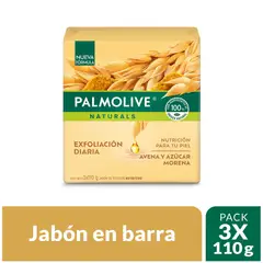 PALMOLIVE - Jabón Barra Avena Azúcar Pack 3 Empaques 110 g