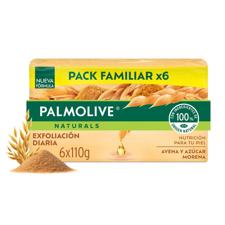 Jabón en Barra Palmolive Avena y Azucar Empaque 6 Und 110 g