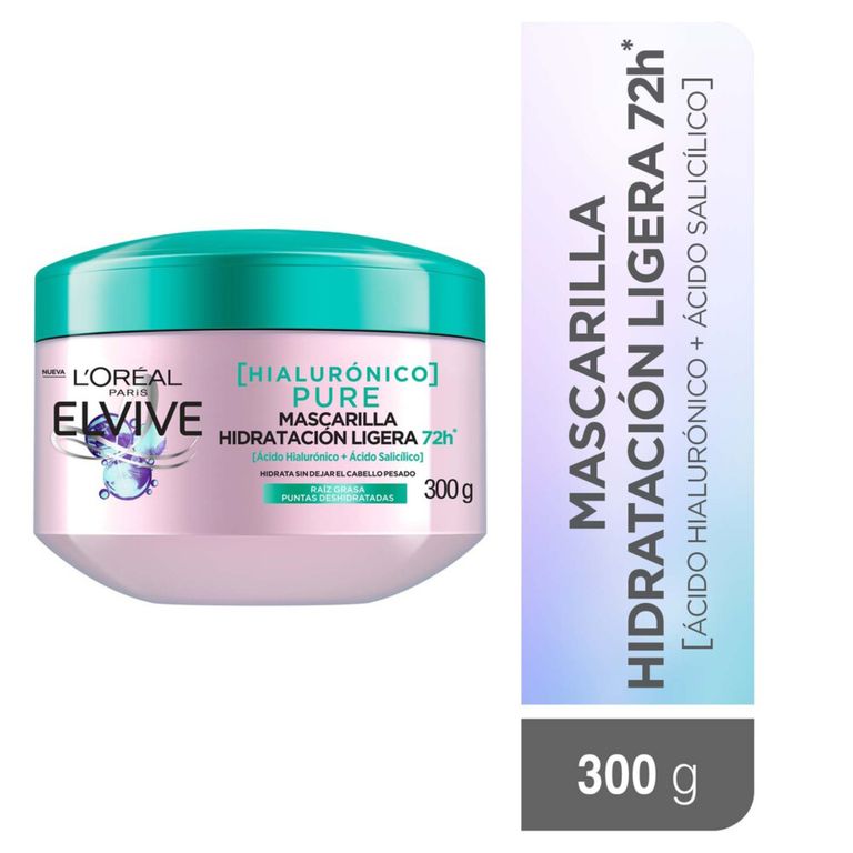 Mascarilla Capilar Elvive Hialurónico Pure Envase 300 g