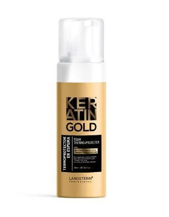 Termoprotector Lanosterin Espuma Keratin Gold Envase 180 mL