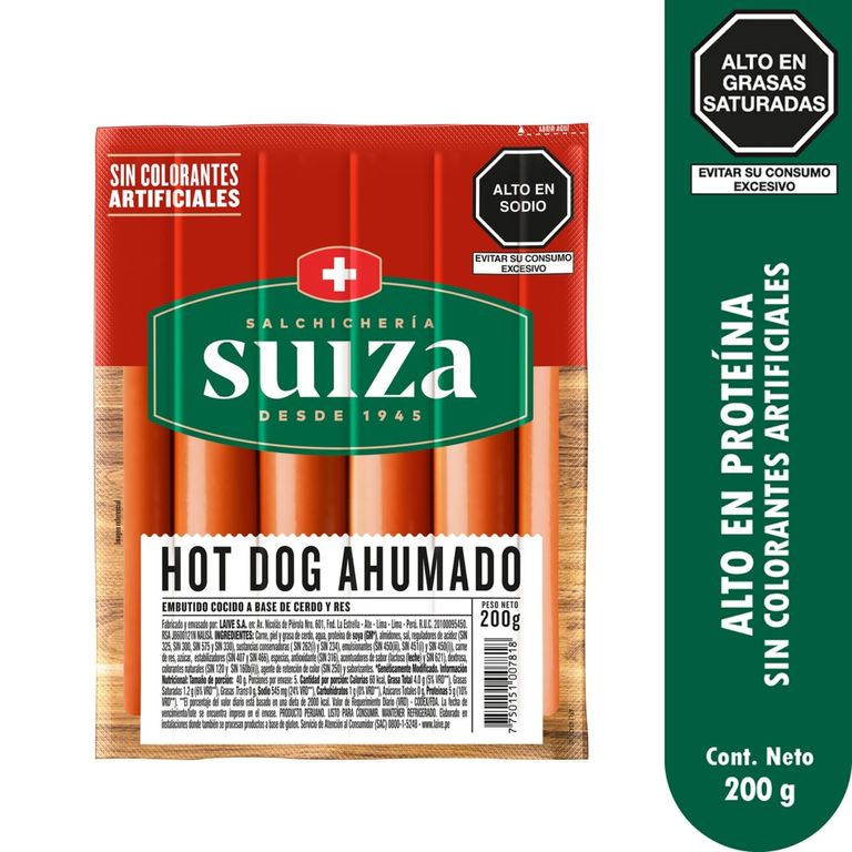 Hot Dog Suiza Empaque 200 g