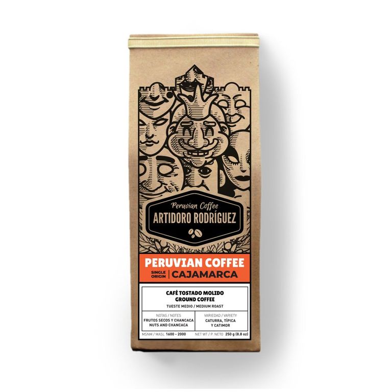 Café Artidoro Rodríguez Café Origen Cajamarca Molido Empaque 250 g