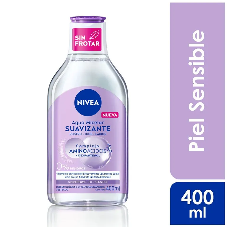 Agua Micelar Nivea Micellair Piel Sensible Botella 400 mL